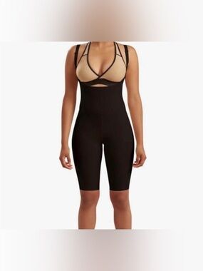 Marena Recovery Garment – Size 2XS – Open Crotch with suspenders FBS2